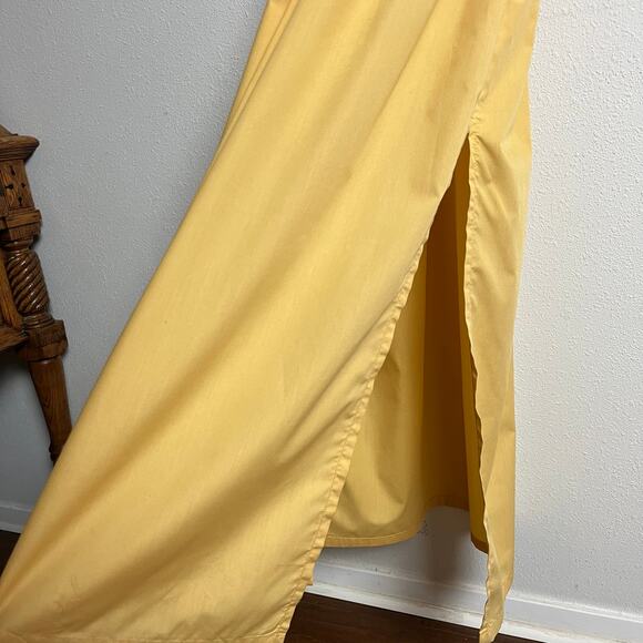 Efrain Mogollon Ana Luisa Cotton Midi Yellow Dress // Size 8 Medium - Picture 5 of 7